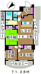 コンフォリア板橋仲宿 3LDKの間取図画像