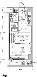 アルコバレーノ蓮根2 1LDKの間取図画像