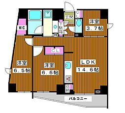デュオフラッツ板橋大山 3LDKの間取図画像