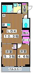 クラルテときわ台 2LDKの間取図画像