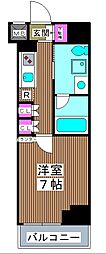 KDXレジデンス中板橋 1Kの間取図画像