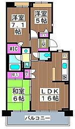 エコヴィレッジ浮間公園 3LDKの間取図画像