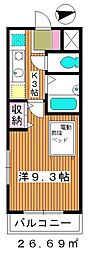 三高・ファインコート 1Kの間取図画像