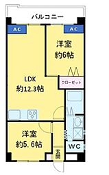 サンパーク三園 2LDKの間取図画像