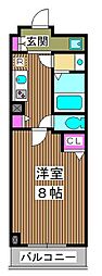 AZEST中板橋 1Kの間取図画像