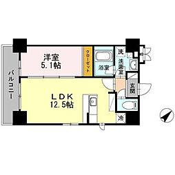 KYビル 1LDKの間取図画像