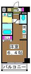 パルメゾン見次公園 1Kの間取図画像