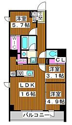デュオフラッツ板橋大山 3LDKの間取図画像