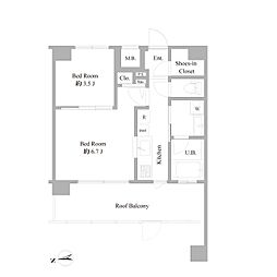 Bシティアパートメントイタバシノース 1DKの間取図画像