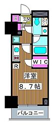 パークアクシス赤塚 ワンルームの間取図画像