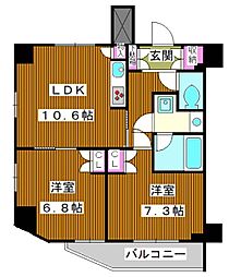ルーブル中板橋六番館 2LDKの間取図画像
