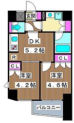 ルーブル中板橋伍番館 2DKの間取図画像