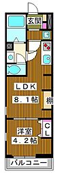 リブリ・西台 1LDKの間取図画像