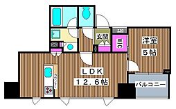 クロス大山レジデンスウエスト 1LDKの間取図画像