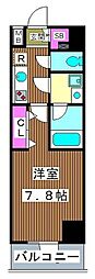 ブライズ板橋クレヴィスタ 1Kの間取図画像