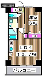 ニューハイム上板橋 1LDKの間取図画像