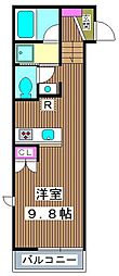 三高・ヴィラ高島平 ワンルームの間取図画像