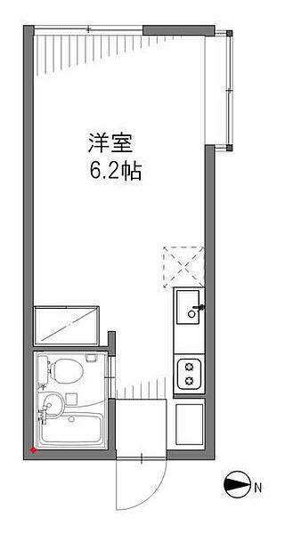 神奈川県川崎市中原区木月3丁目(賃貸アパート1R・1階・17.34㎡)の写真 その2