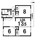 茨木郡山B住宅A-13棟2階1,100万円