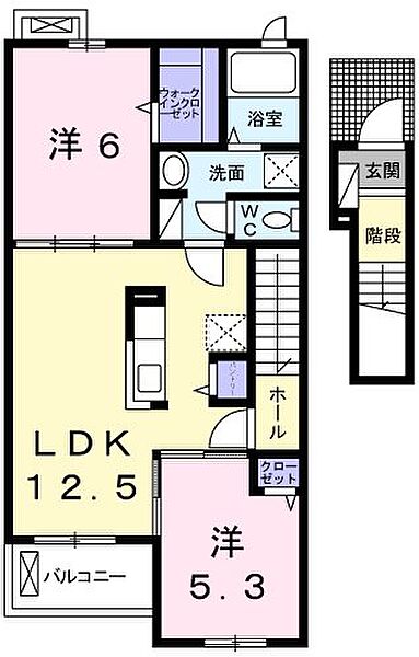 cell cube 202｜兵庫県姫路市花田町小川(賃貸アパート2LDK・2階・57.32㎡)の写真 その2