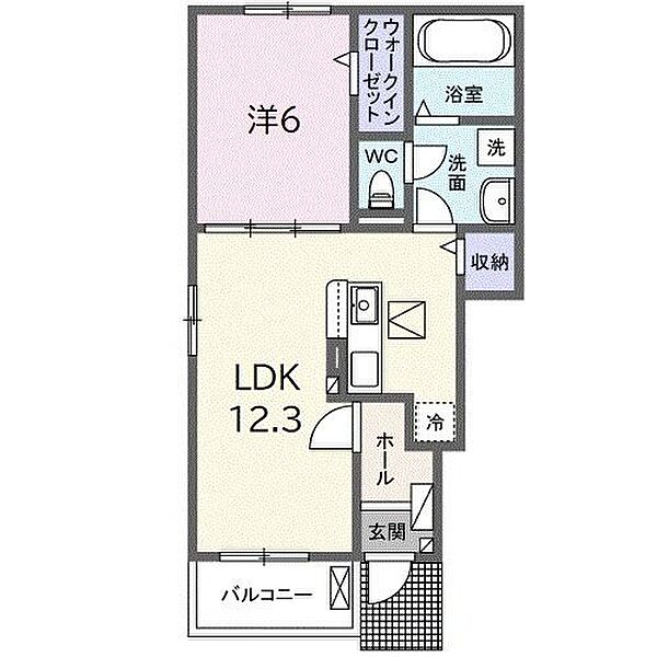 兵庫県姫路市勝原区山戸(賃貸アパート1LDK・1階・44.70㎡)の写真 その2