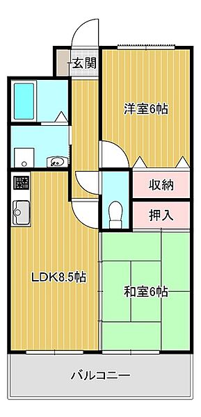 兵庫県姫路市北平野５丁目(賃貸マンション2LDK・1階・48.00㎡)の写真 その2