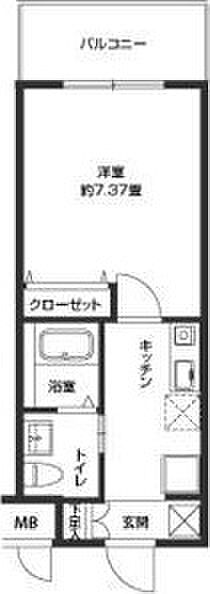 大阪府豊中市三国１丁目(賃貸マンション1K・4階・25.03㎡)の写真 その2