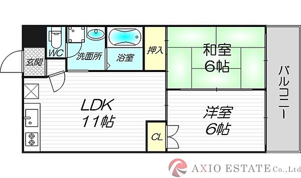 パークロッジ ｜大阪府大阪市淀川区木川東4丁目(賃貸マンション2LDK・3階・49.68㎡)の写真 その2