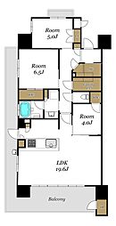 クレアホームズ赤迫ザ・タワー 3LDKの間取図画像