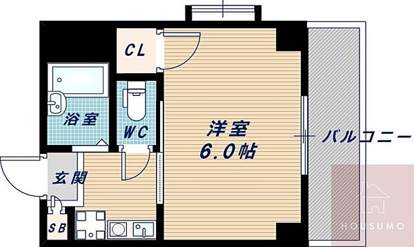 コリーヌ千里 ｜大阪府吹田市上山手町(賃貸マンション1K・3階・20.00㎡)の写真 その2