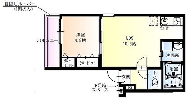 フジパレス千里山 ｜大阪府吹田市千里山西6丁目(賃貸アパート1LDK・1階・36.33㎡)の写真 その2