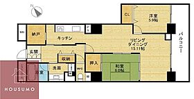 メロード吹田 2403 ｜ 大阪府吹田市片山町1丁目1-1（賃貸マンション2LDK・24階・77.43㎡） その2