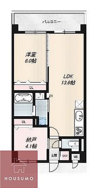 Luxe服部天神 504｜大阪府豊中市服部本町3丁目(賃貸マンション1SLDK・5階・51.70㎡)の写真 その2