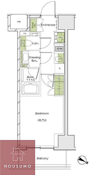 ザ・パークハビオ塚本 206｜大阪府大阪市淀川区塚本2丁目(賃貸マンション1K・2階・23.68㎡)の写真 その1