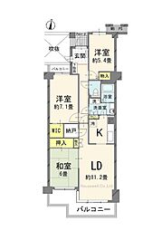 シティプラザせんげん台壱番館 3LDKの間取図画像