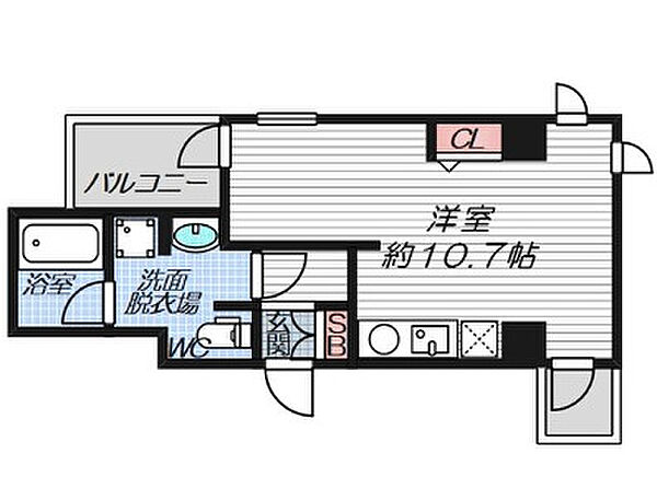 ワコーレ三宮ランドマークシティ 403｜兵庫県神戸市中央区磯辺通2丁目(賃貸マンション1R・4階・30.01㎡)の写真 その2