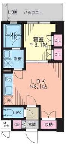 アバンダントハウス 407｜兵庫県神戸市中央区若菜通5丁目(賃貸マンション1LDK・4階・29.85㎡)の写真 その2