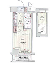 エステムコート神戸県庁前3フィエルテ 303 ｜ 兵庫県神戸市中央区下山手通7丁目13-9（賃貸マンション1K・3階・18.91㎡） その2