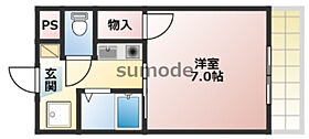 ローズインローズ2  ｜ 大阪府吹田市岸部中3丁目（賃貸マンション1K・2階・21.00㎡） その2