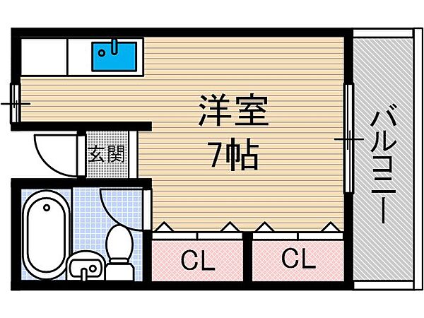 プランドール茨木 ｜大阪府茨木市舟木町(賃貸マンション1R・5階・20.00㎡)の写真 その2