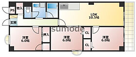 ハイツ伊藤  ｜ 大阪府吹田市青葉丘南（賃貸マンション3LDK・3階・69.30㎡） その2