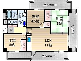 ピアタウン  ｜ 大阪府茨木市中穂積1丁目（賃貸マンション3LDK・5階・64.80㎡） その2