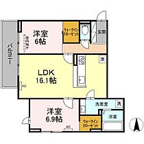 D-room五十川  ｜ 福岡県福岡市南区五十川2丁目（賃貸アパート2LDK・2階・68.14㎡） その2