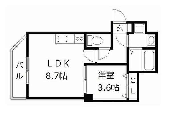 リバティ神屋 ｜福岡県福岡市博多区神屋町(賃貸マンション1LDK・6階・30.41㎡)の写真 その2