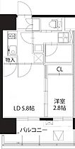 レジデンシャルヒルズデュオプレイス  ｜ 福岡県福岡市中央区渡辺通1丁目（賃貸マンション2K・8階・28.16㎡） その2