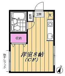 アートサイド6 ワンルームの間取図画像