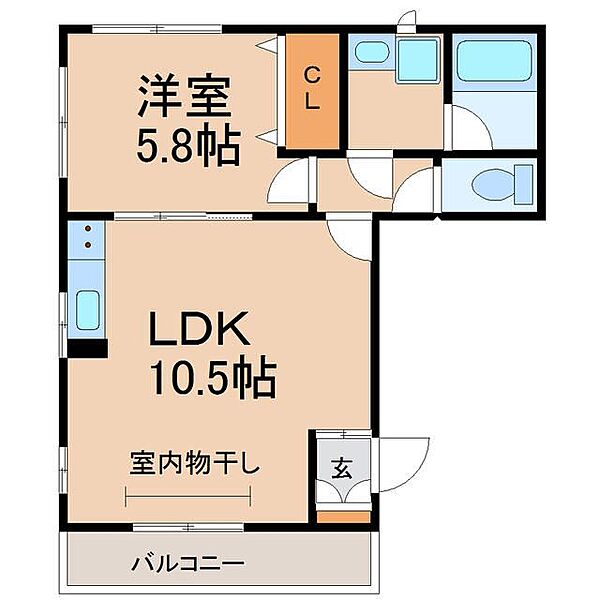 メゾンドティガー ｜東京都江戸川区平井6丁目(賃貸マンション1LDK・2階・38.36㎡)の写真 その2