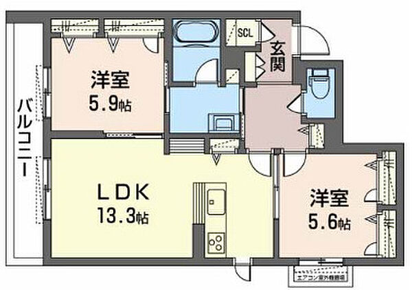 La Suite Infini ｜大阪府東大阪市加納3丁目(賃貸マンション2LDK・2階・62.58㎡)の写真 その2