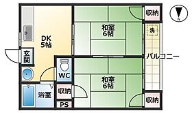 小阪大発マンション  ｜ 大阪府東大阪市御厨栄町3丁目（賃貸マンション2K・4階・40.00㎡） その2