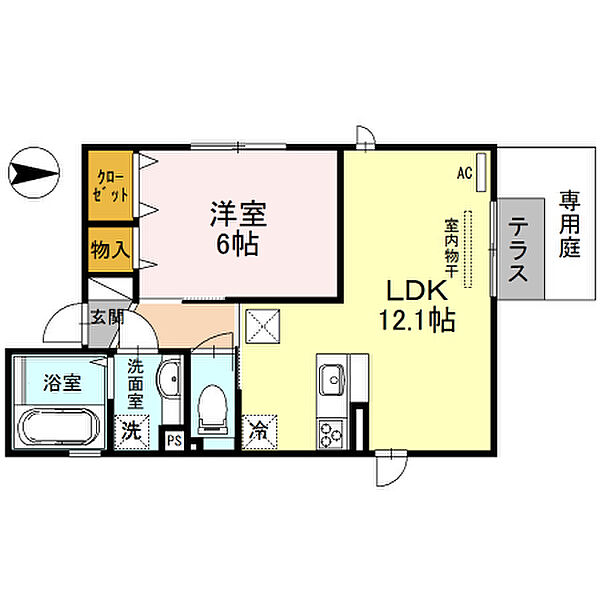 クルックスII棟 ｜大阪府東大阪市友井4丁目(賃貸アパート1LDK・2階・43.02㎡)の写真 その2